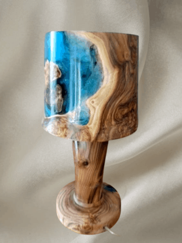 Lampe chevet olivier de bohême et résine