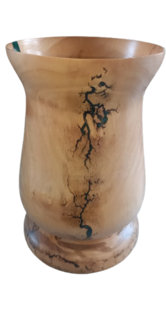 vase poirier gravure fractale resine epoxy