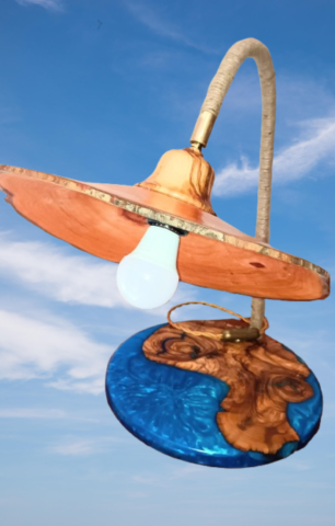 Lampe olivier resine 