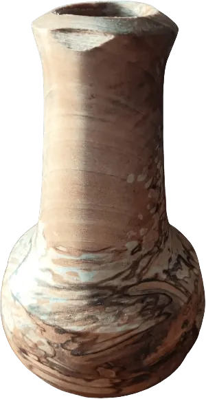 Petit vase échauffé pour fleurs séchées, pièce tournée à la main par Tourneur JD